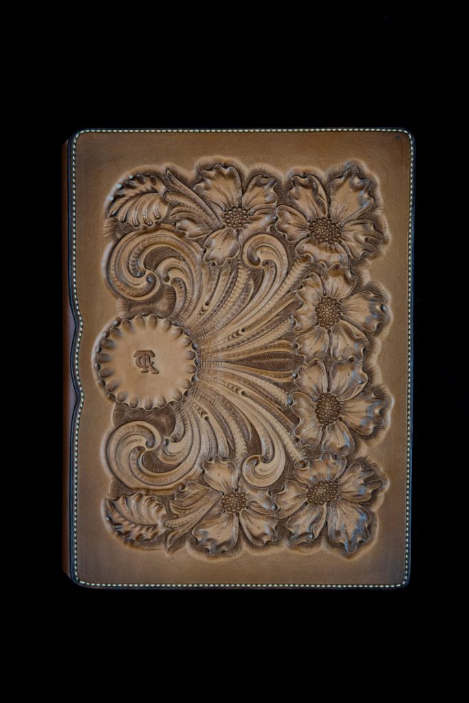 Floral Carved Notebook Cover