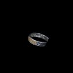 Sterling Silver Cuff Bracelet with Braided Rawhide Inlay