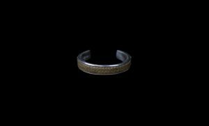 Sterling Silver Cuff Bracelet with Braided Rawhide Inlay