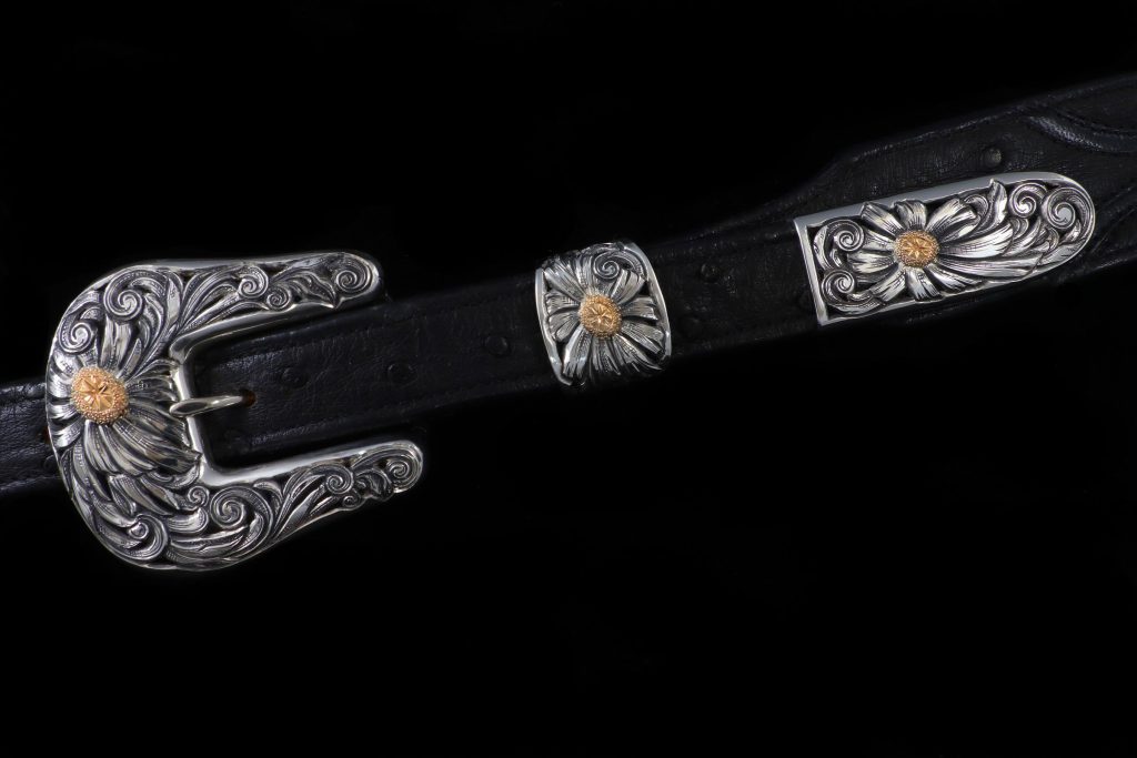 Filigreed Three-Piece Buckle Set