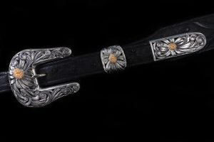 Filigreed Three-Piece Buckle Set