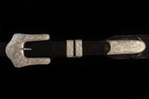 Bright-Cut Three-Piece Buckle Set